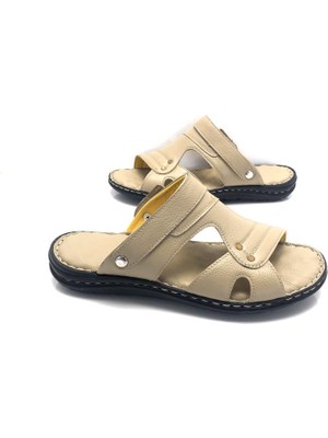 Derilax Deri Tam Büyük Numara Erkek Terlik