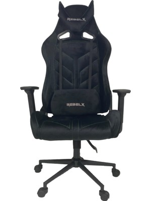 Rebelx Kumaş Kaplama Oyuncu Koltuğu 3D Kolçak 180° Yatma 360° Döner