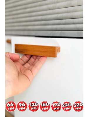 Artı Woods Dolap Kulpu, 10 Adet - 160 mm (16 Cm) - Doğal Ahşap Kulp, Cekmece Kulpu, Mutfak Dolap Kulplari