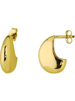 goldkupe 14 Ayar Italyan Damla Altın Küpe