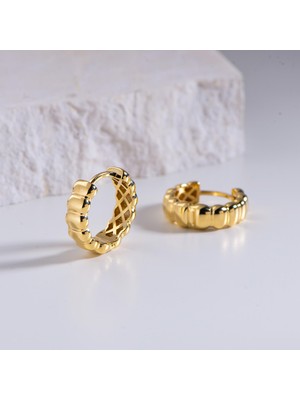 goldkupe 14 Ayar İtalyan Halka Dilim Altın Küpe 4,05 gr