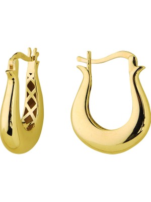 goldkupe 14 Ayar Italyan Sade Altın Küpe