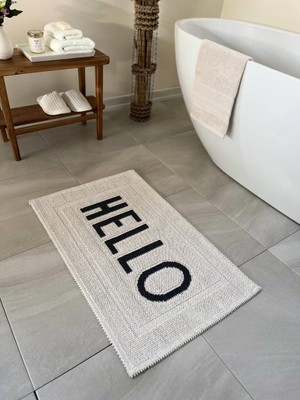 Bluenity Hello Doğal Pamuklu Banyo Paspası 50X80 cm - Antrasit