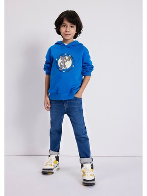 Mavi Tom Ve Jerry Baskılı Sweatshirt 6S10030-70910