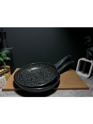 Bena Life 2`li Granit Tek Kulplu Yanmaz Yapışmaz Tava 26-28 cm