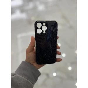 Apple iPhone 14 Pro Max Kamera Korumalı Simli Renkli Siyah Silikon Kılıf