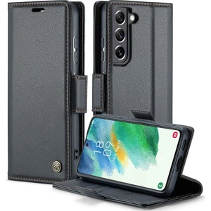 M.TK Moveteck Samsung Galaxy S21 Fe Kılıf Tam Kaplar Deri Dokulu