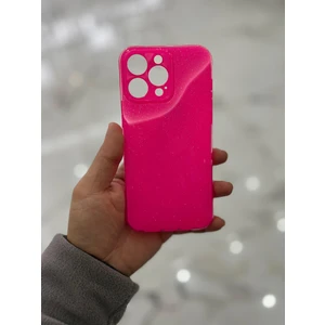 Apple iPhone 14 Pro Max Kamera Korumalı Simli Renkli Şeker Pembe Silikon Kılıf