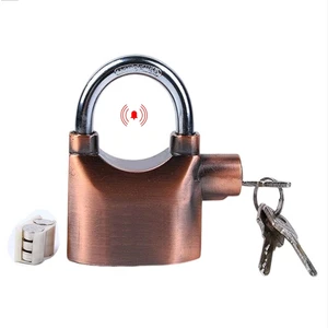 Darbeli Su Geçirmez Alarmlı Bakır 110 Desibel Asma Kilit Yedek Anahtarlı Set XLK405