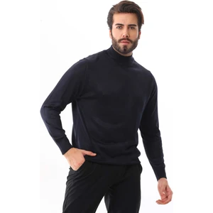 Erkek Yarım Balıkçı Yaka Yün Kazak 6000 Lacivert