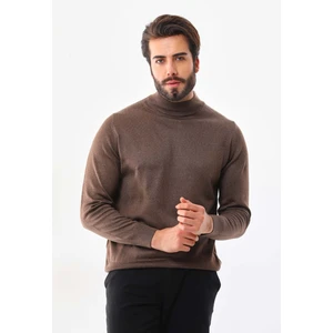Erkek Yarım Balıkçı Yaka Yün Kazak 6000 A.kahve