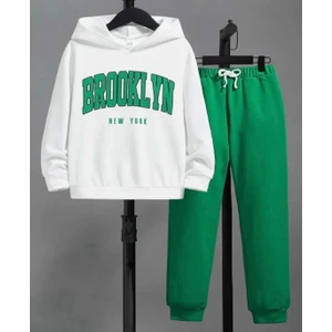 Kids Face Şardonlu Kız Çocuk Eşofman Takımı