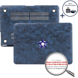 Macbook Pro Kılıf 13inç M1-M2 A1706-08 A1989 A2159 A2251 A2289 A2338 ile Uyumlu Leat01