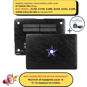 Macbook Pro Kılıf 13inç M1-M2 A1706-08 A1989 A2159 A2251 A2289 A2338 ile Uyumlu Leat01