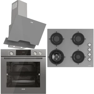 Yeni Steam Chef Set Gri (Uaf 6011DB Gcpst Fırın - Uao 6041W3 Gcy Rsr1 Ocak -   Uad 6012G GA3D  Davlumbaz)