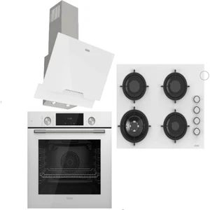 Fry Art Set Beyaz (Uaf 6011D Bcpet Fırın - Uao 6041W3 Bcy Rsr1 Ocak -   Uad 6012G BA3D  Davlumbaz)