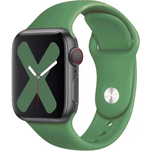 Apple Watch Series SE/10/9/8/7/6/5/4/3 42mm-41mm-40mm-38mm Uyumlu S/m Spor Silikon Kordon Çam Yeşili