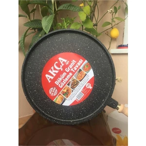 Döküm Granit Gözleme Tavası Katmer Tavası Krep Tavası 36 cm Büyük Boy
