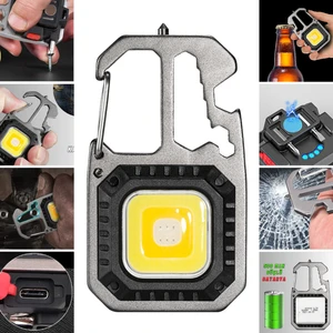 El Feneri Metal Gövdeli Cob LED Çok Fonksiyonlu Kamp ve Karavan Feneri Işıldak Ikaz Lambası