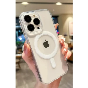 ACR Aksesuar Apple iPhone 15 Pro Max Kılıf Magsafe Sert Şeffaf