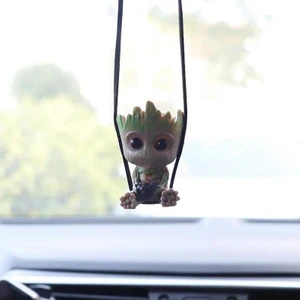 Sallanan Baby Groot Araba Süsü