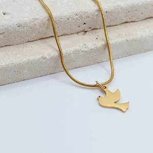 Capra Project Çelik Kuş Kolye - "Kuşlar konsun yollarına..."