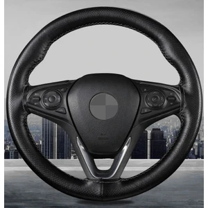 Opel Astra H Kasa Uyumlu Dikmeli Direksiyon Kılıfı Noktalı Dikişli Siyah ( 38CM×10CM )