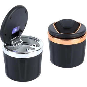 Işıklı küllük siyah-altın renkli / ICKU48