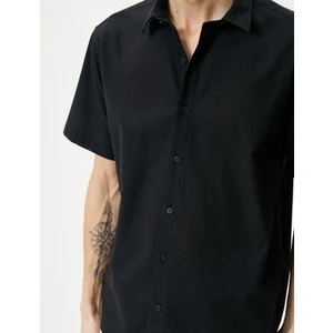 Yazlık Gömlek Kısa Kollu Klasik Yaka Düğmeli