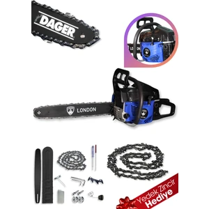 Turbo CS4500 2.5 Hp Motorlu Testere 45 CM Pala Ağaç Dal Kesim Benzinli Hızar Motoru