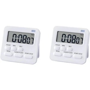 2x Mutfak Zamanlayıcı, Saatli Yumurta Zamanlayıcı, Pişirme, Pişirme, Spor Vb. Için LCD Yüksek Alarmlı Dijital Zamanlayıcı Kronometre (Yurt Dışından)