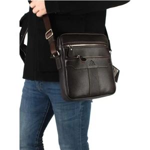 Aka Deri 393 %100 Hakiki Deri Postacı Çantası El Çantası Çapraz Çanta