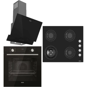 Fry Art Set Siyah (Uaf 6011D Scpet Fırın - Uao 6041W3 Scy Rsr1 Ocak -   Uad 6012G SA3D  Davlumbaz)
