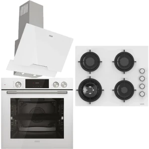 Yeni Steam Chef Set Beyaz (Uaf 6011DB Bcpst Fırın - Uao 6041W3 Bcy Rsr1 Ocak -   Uad 6012G BA3D  Davlumbaz)