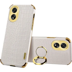 Oppo A38 4g Timsah Doku Yüzük Tutucu Kickstand Deri+Tpu Telefon Kapağı (Yurt Dışından)