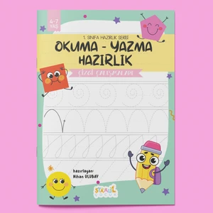 1. Sınıfa Hazırlık Serisi Okuma - Yazma Hazırlık  Çizgi Çalışmaları Aktivite Kitabı