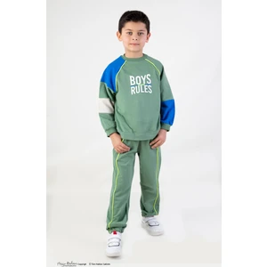 Harika Kids Erkek Çocuk Boys Rules  Baskılı Örme Basic Eşofman Takımı