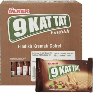 9 Kat Tat Fındıklı Gofret 39 G x 24 Adet