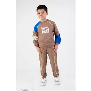 Harika Kids Erkek Çocuk Boys Rules  Baskılı Örme Basic Eşofman Takımı