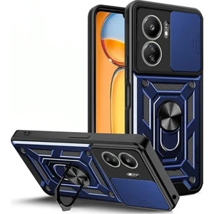Xiaomi Poco C65 Kılıf Yüzüklü Sürgülü Kamera Korumalı Pars
