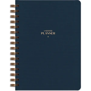 Matt Notebook A5 Spiralli Keten Süresiz Planlayıcı Ajanda Lacivert