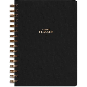 Matt Notebook A5 Spiralli Keten Süresiz Planlayıcı Ajanda Siyah