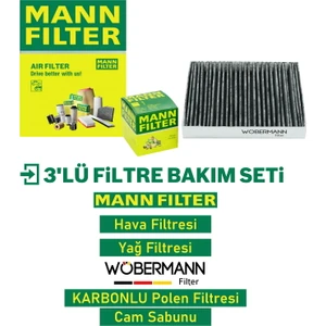 Wöbermann+Mann Renault Clio 4 1.2 Filtre Bakım Seti 2012-2016 3k