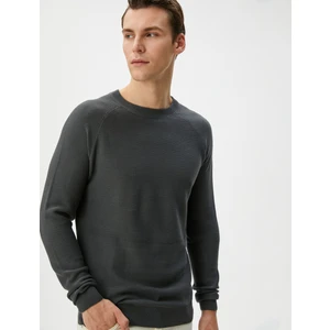 Triko Kazak Basic Bisiklet Yaka Reglan Kol Pamuklu