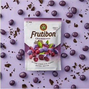 Kahve Dünyası Frutibon Canberry Bitter Çikolata Kaplı Yaban Mersini 50 gr x 6 Adet
