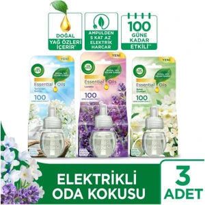 Air Wick Elektrikli Oda Kokusu Yedek Şişe Seti X3 ( 1 Bahar Çiçekleri - 1 Temizliğin Esintisi - 1 La