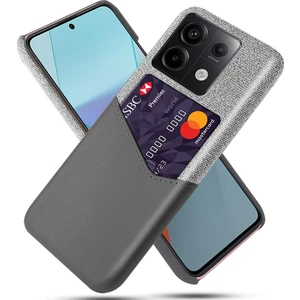 LR Joyful Xiaomi Redmi Note 13 Pro 5g Kumaş+Pu Deri+Pc Telefon Koruyucu Kapak Kart Yuvası (Yurt Dışından)