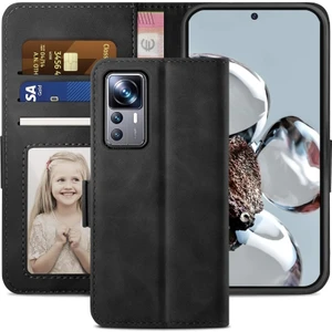 M.TK Moveteck Xiaomi Mi 12T - Mi 12T Pro Kılıf Tam Kaplar Deri Dokulu