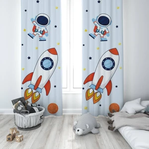 135X270CM Çocuk Odası Dijital Baskılı Fon Perde