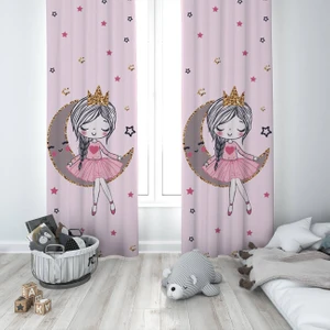 135X270CM Çocuk Odası Dijital Baskılı Fon Perde
